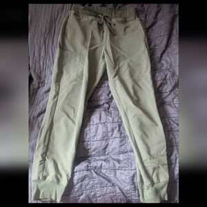 Women's Cargo Joggers in Light Green